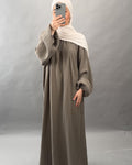 Sera Musselin Kleid Taupe