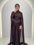 Robe de soirée Tiya Marron