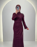 Robe de soirée Tuyana Bordeaux