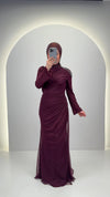 Robe de soirée Tuyana Bordeaux