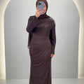 Robe de soirée Tuyana Marron