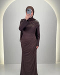 Robe de soirée Tuyana Marron