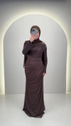 Robe de soirée Tuyana Marron
