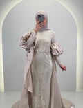 Robe de soirée Tias Beige