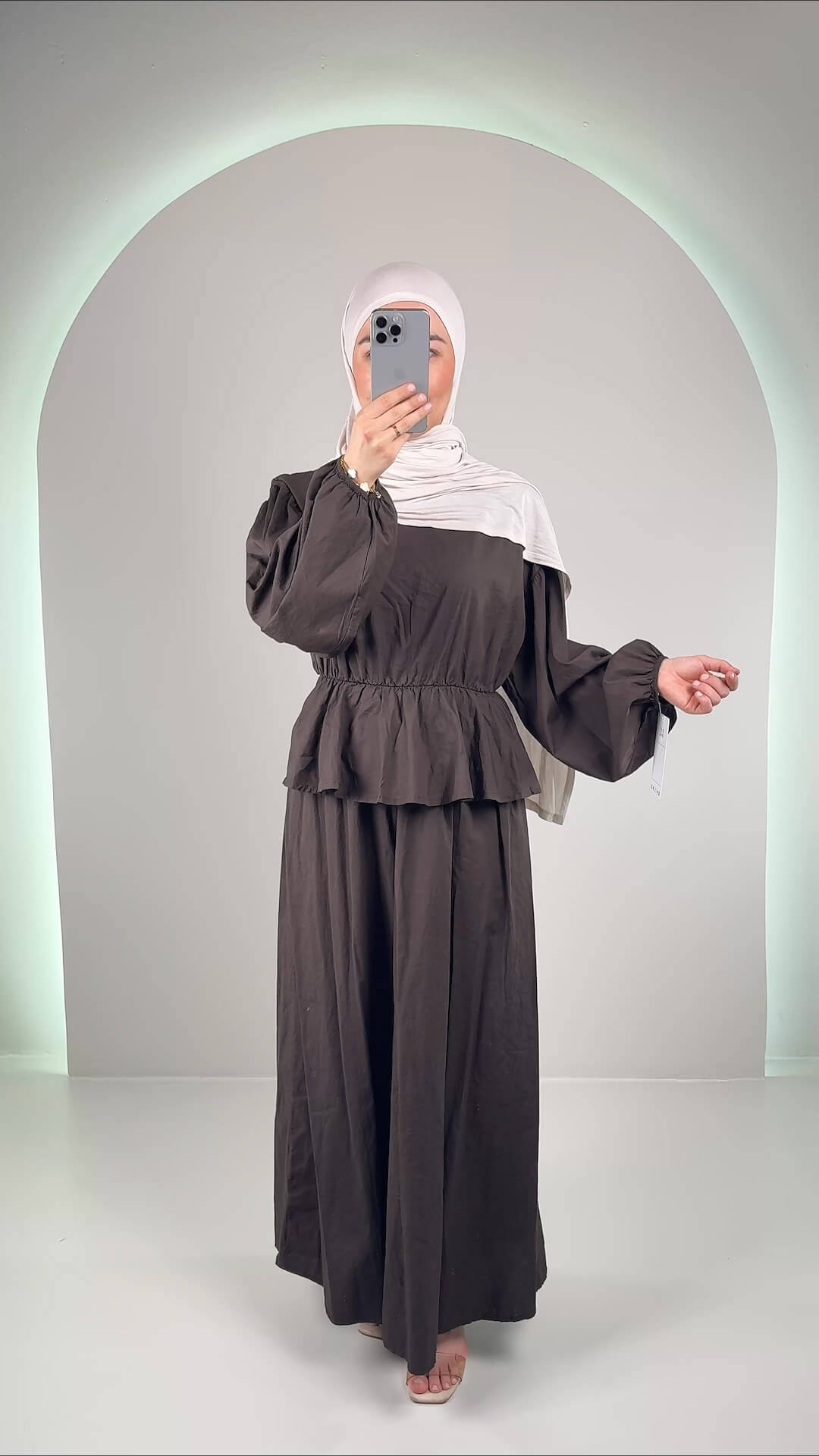 Mirza Zweiteiler Braun