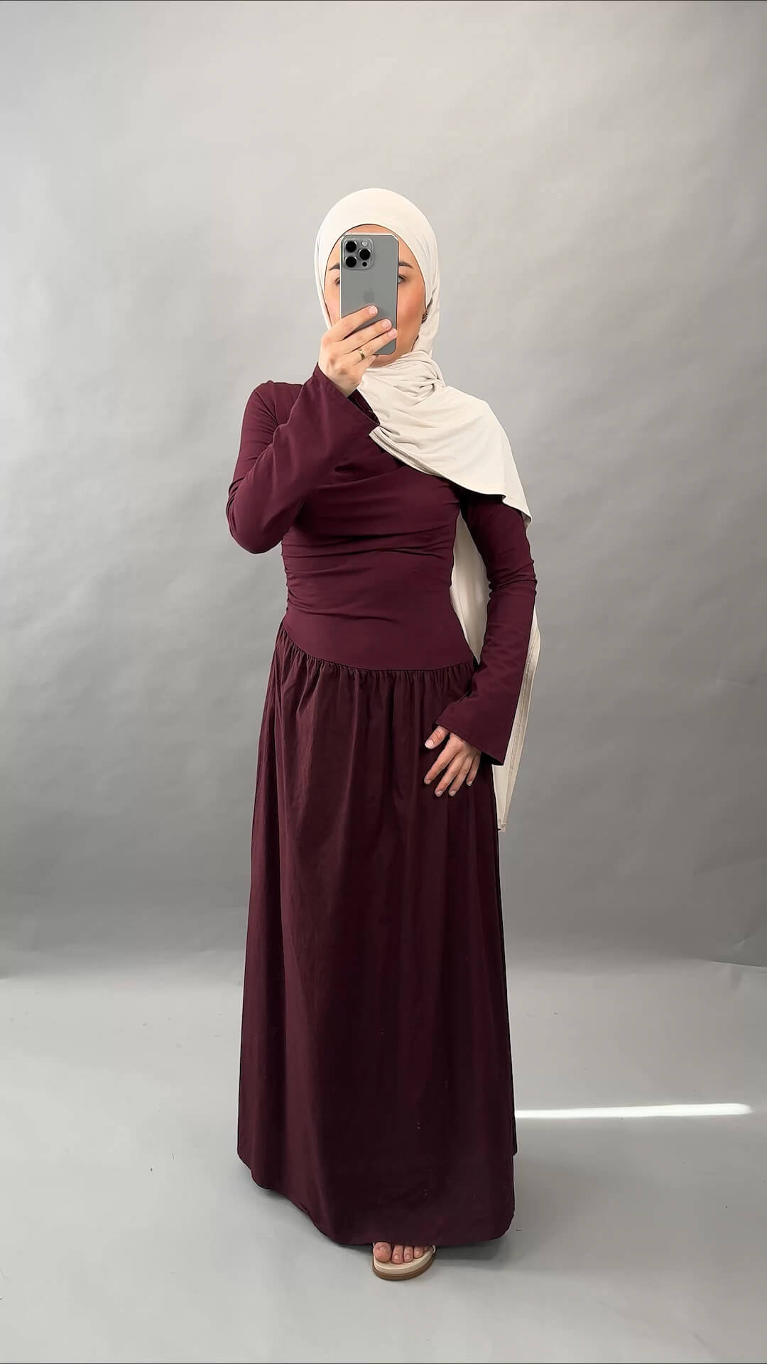 Selena Kleid Weinrot