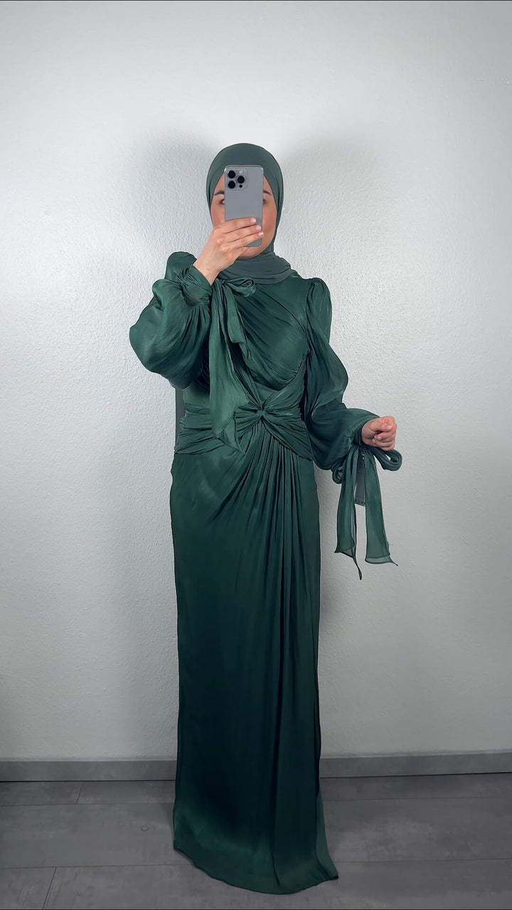 Robe de soirée Yildiz kaki